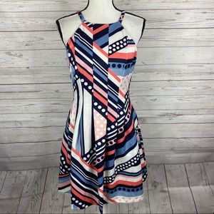 Vince Camuto printed sleeveless fit & flare dress